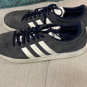 Blue suede Adidas sneakers